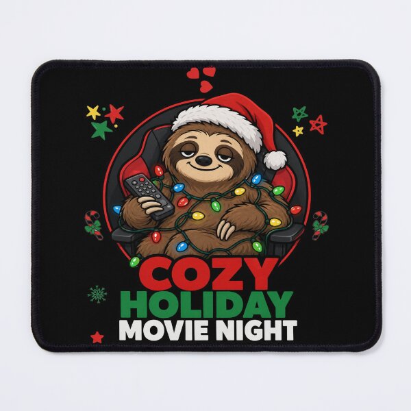 Item preview, Cozy Holiday Movie Night Sloth Christmas designed and sold by Design Vibras.
