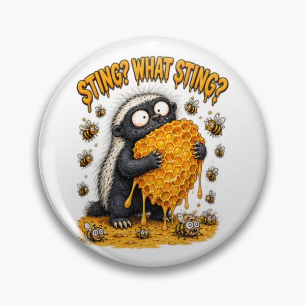 Item preview, Sting What Sting Honey Badger Honeycomb designed and sold by paintingnou.