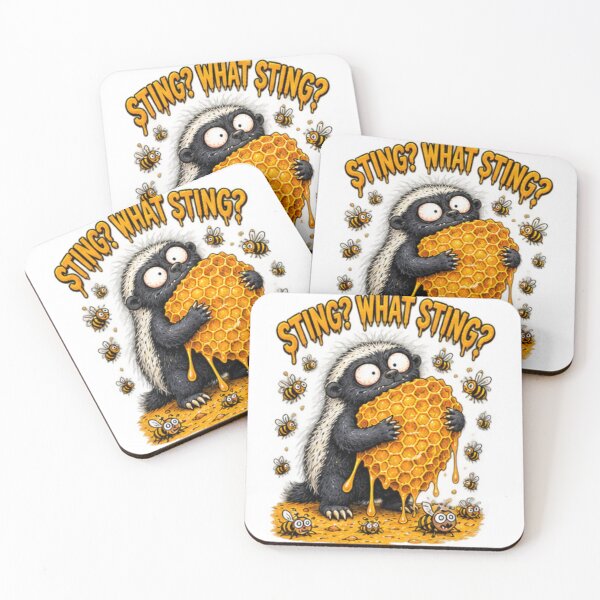 Item preview, Sting What Sting Honey Badger Honeycomb designed and sold by paintingnou.