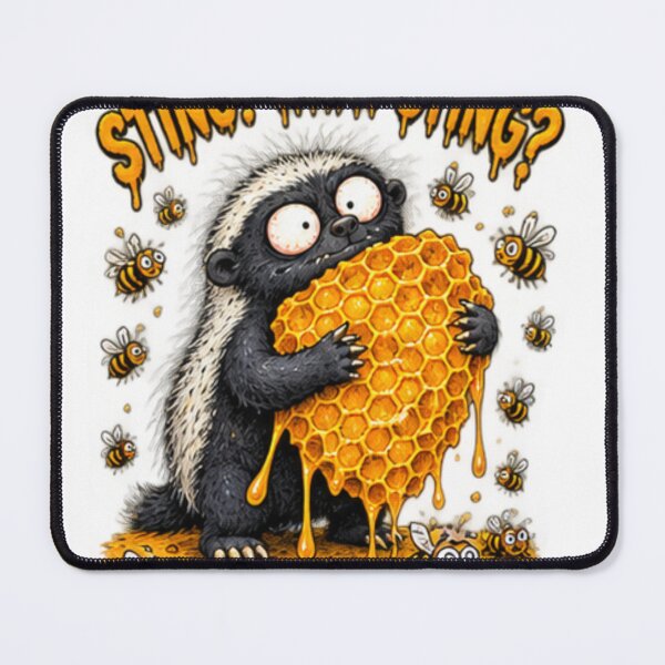 Item preview, Sting What Sting Honey Badger Honeycomb designed and sold by paintingnou.