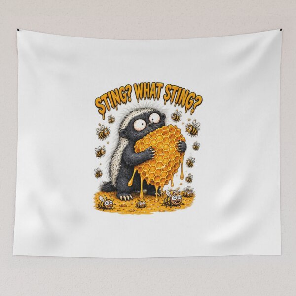 Item preview, Sting What Sting Honey Badger Honeycomb designed and sold by paintingnou.
