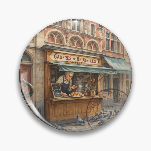 Item preview, Brussels Waffle Street Stall — Belgian Dessert Art designed and sold by stickercuffs.