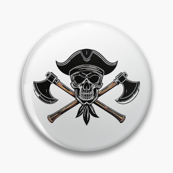 Item preview, Pirate Skull Cross Axes Illustration designed and sold by BetweenForms.