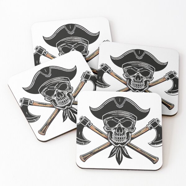 Item preview, Pirate Skull Cross Axes Illustration designed and sold by BetweenForms.