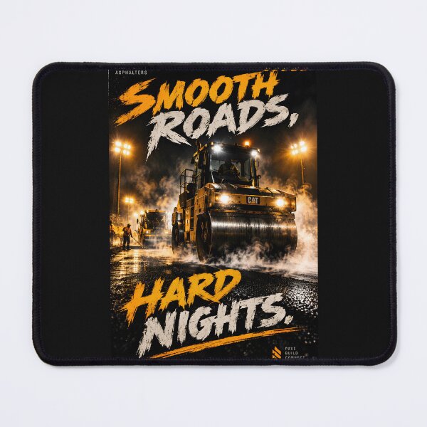 Item preview, Smooth Roads Hard Nights Asphalt Paving Shirt designed and sold by StudioBilly3000.