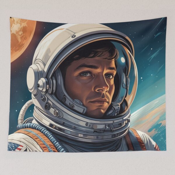 Item preview, Comic Book Astronaut Portrait designed and sold by GenesisArtis.