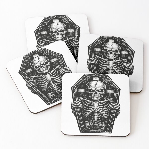 Item preview, Skeleton Rising From Gothic Coffin designed and sold by peteys71.