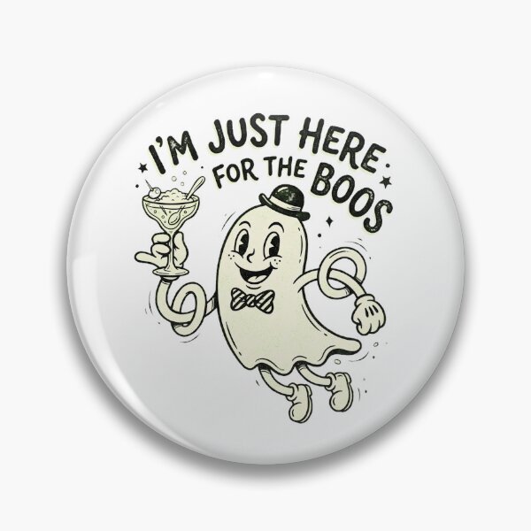 Item preview, I'm Just Here For The Boos - Retro Rubber Hose Ghost designed and sold by AOG-DESIGNS.