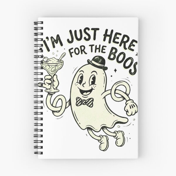 Item preview, I'm Just Here For The Boos - Retro Rubber Hose Ghost designed and sold by AOG-DESIGNS.