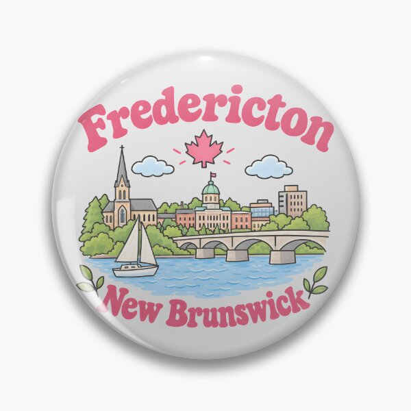 Item preview, Fredericton Canada Cute Pink Kawaii City designed and sold by HowToCanadian.
