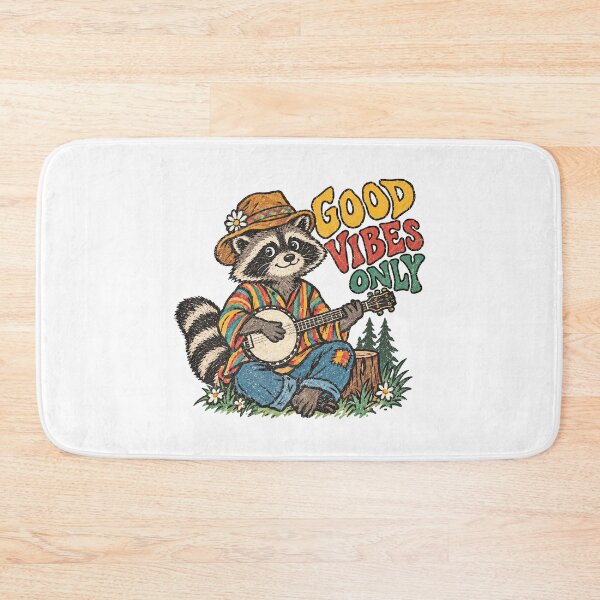 Item preview, Good Vibes Banjo Raccoon designed and sold by TeeARTHY.