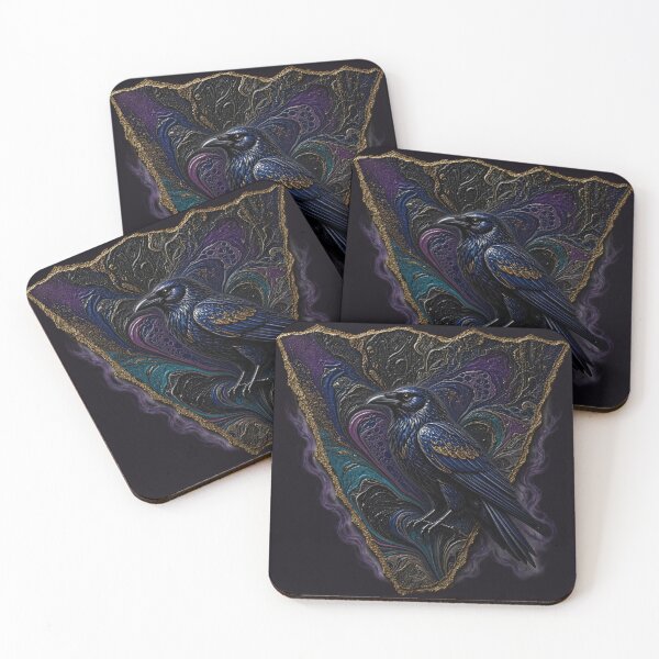 Item preview, Gothic Raven Monarch - Mystical Purple Smoke & Dark Armor Art Collection designed and sold by Breezes-of-Ida.