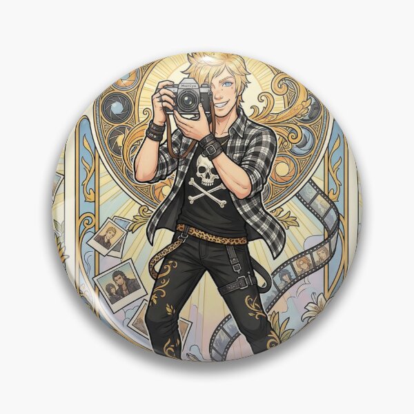 Item preview, Prompto in the style of Alphonse Mucha designed and sold by Solace Sparkles.