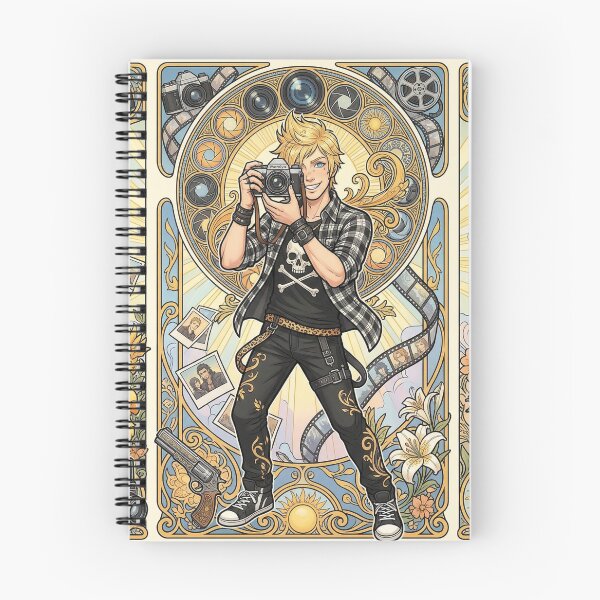 Item preview, Prompto in the style of Alphonse Mucha designed and sold by Solace Sparkles.