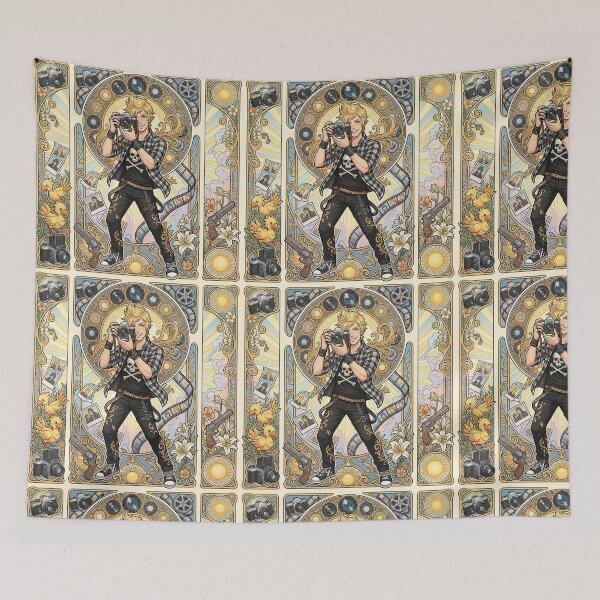 Item preview, Prompto in the style of Alphonse Mucha designed and sold by Solace Sparkles.