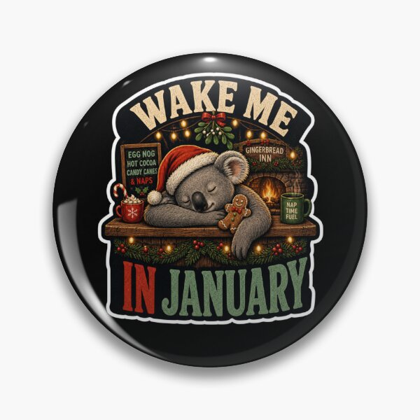Item preview, Wake Me In January Sleepy Koala Christmas designed and sold by Design Vibras.