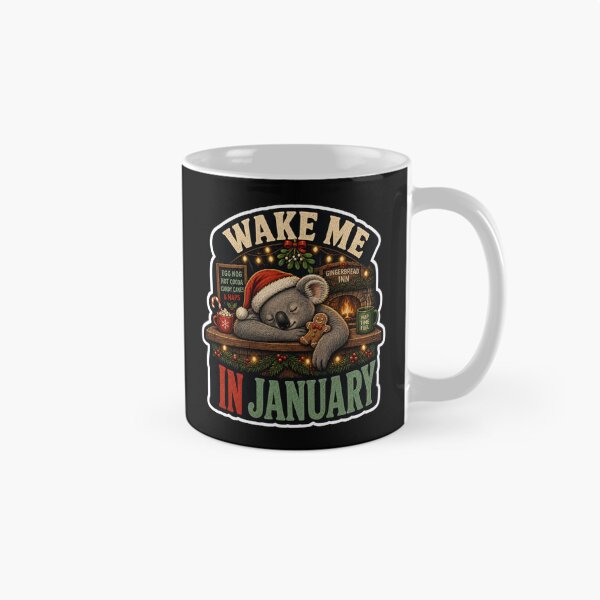 Item preview, Wake Me In January Sleepy Koala Christmas designed and sold by Design Vibras.