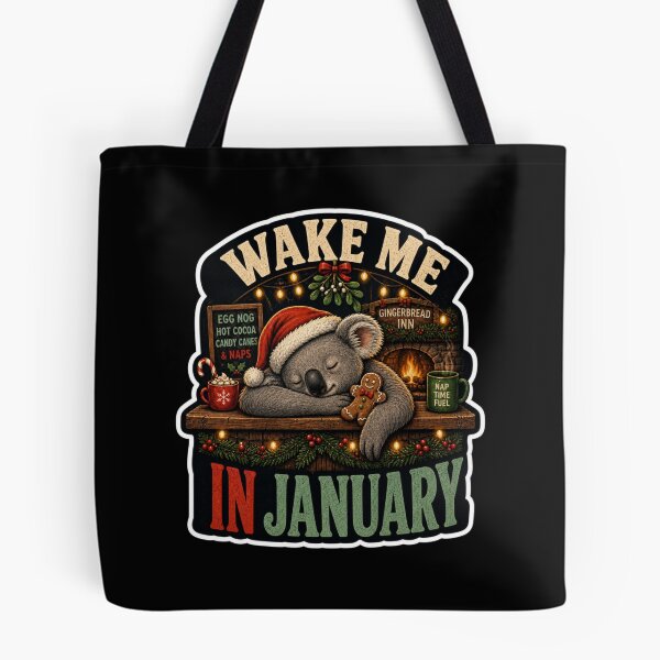 Item preview, Wake Me In January Sleepy Koala Christmas designed and sold by Design Vibras.