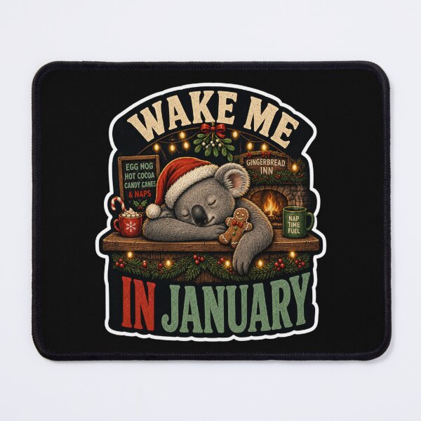 Item preview, Wake Me In January Sleepy Koala Christmas designed and sold by Design Vibras.