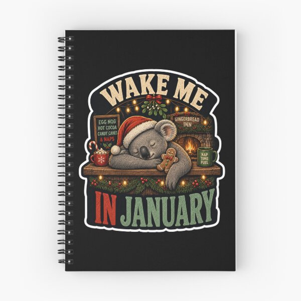Item preview, Wake Me In January Sleepy Koala Christmas designed and sold by Design Vibras.