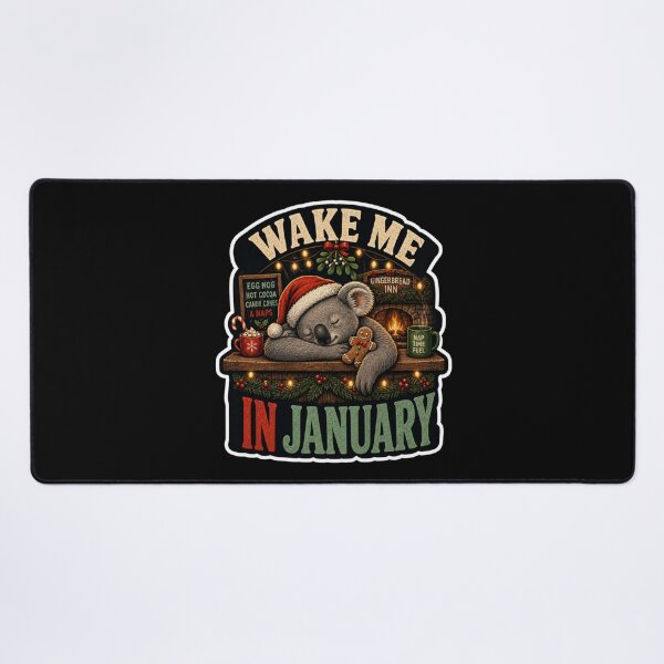 Item preview, Wake Me In January Sleepy Koala Christmas designed and sold by Design Vibras.