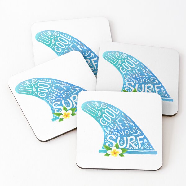 Item preview, Life is cool when you surf on watercolor surfing fin designed and sold by Art of Sun.