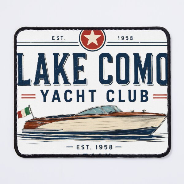 Item preview, Lake Como Yacht Club Vintage Boat | Italian Wooden Speedboat Design designed and sold by Asfyi.