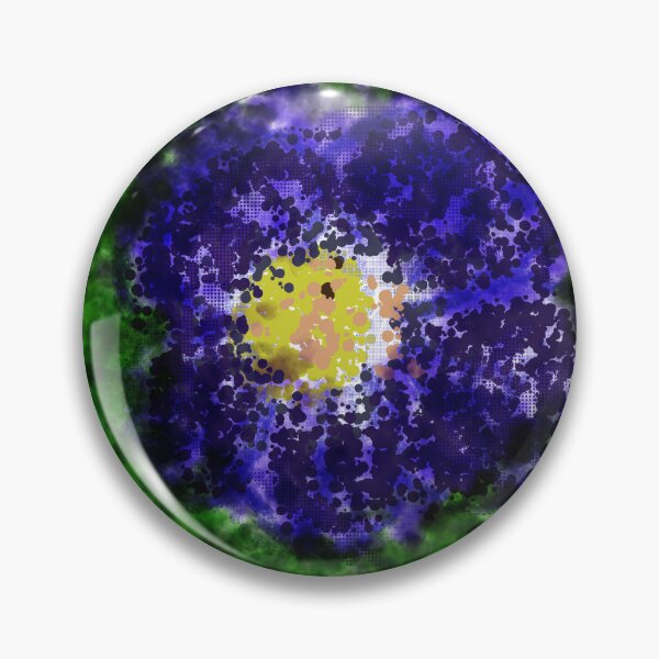 Item preview, Abstract Indigo Violet Flower - Pointillist Floral Art designed and sold by BalkanBloomArt.