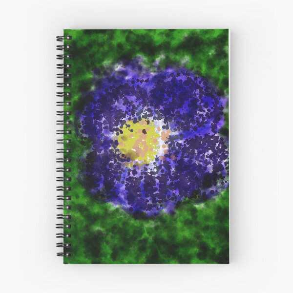Item preview, Abstract Indigo Violet Flower - Pointillist Floral Art designed and sold by BalkanBloomArt.