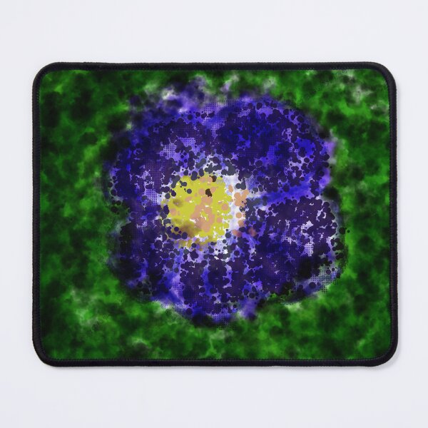 Item preview, Abstract Indigo Violet Flower - Pointillist Floral Art designed and sold by BalkanBloomArt.
