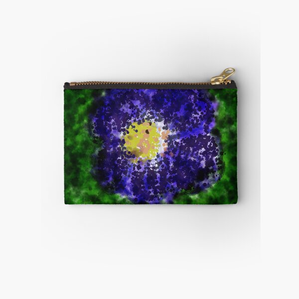 Item preview, Abstract Indigo Violet Flower - Pointillist Floral Art designed and sold by BalkanBloomArt.