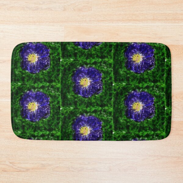 Item preview, Abstract Indigo Violet Flower - Pointillist Floral Art designed and sold by BalkanBloomArt.