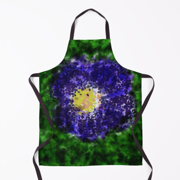 Item preview, Abstract Indigo Violet Flower - Pointillist Floral Art designed and sold by BalkanBloomArt.