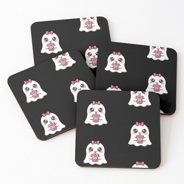 Item preview, Cute Pink Boba Ghost | Kawaii Halloween | Coquette Spooky Season Sticker designed and sold by Aisha Reda.