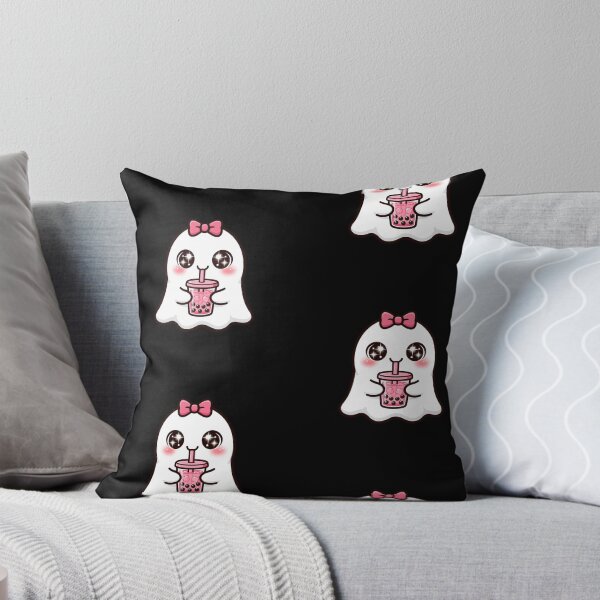 Item preview, Cute Pink Boba Ghost | Kawaii Halloween | Coquette Spooky Season Sticker designed and sold by Aisha Reda.