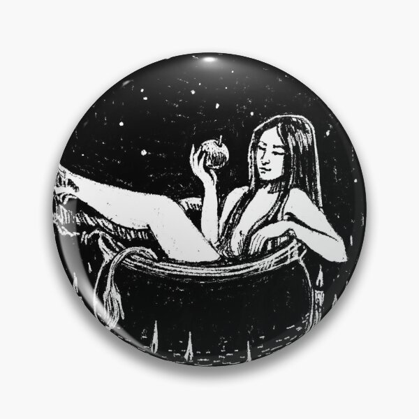 Item preview, XV The Deviless - Witch Cauldron Tarot Linocut Art designed and sold by Yanuta.