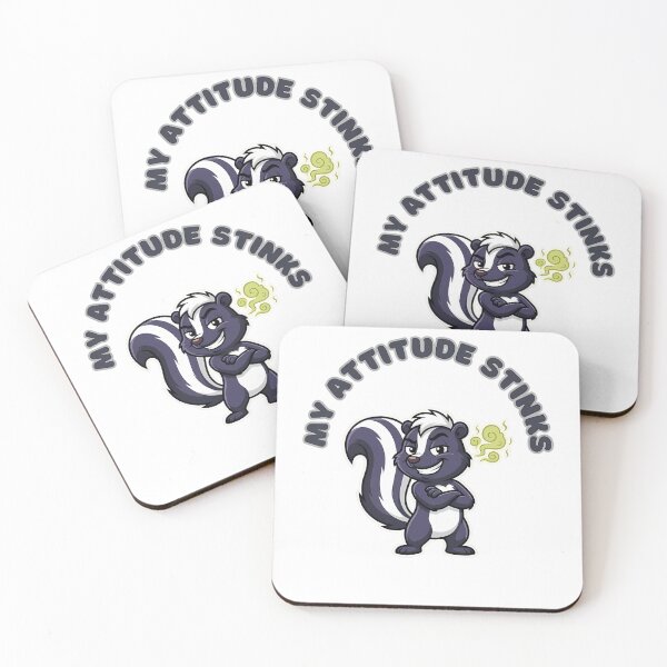 Item preview, My Attitude Stinks Sarcastic Funny Skunk designed and sold by ZeroContextArt.
