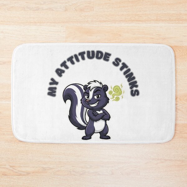 Item preview, My Attitude Stinks Sarcastic Funny Skunk designed and sold by ZeroContextArt.