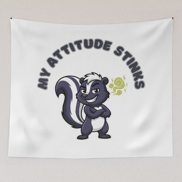 Item preview, My Attitude Stinks Sarcastic Funny Skunk designed and sold by ZeroContextArt.