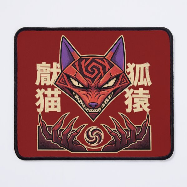 Item preview, Sinister Katz Mask Dark Fantasy Japanese Kanji Occult Art Courage designed and sold by CuteKats.