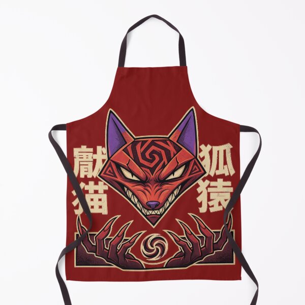 Item preview, Sinister Katz Mask Dark Fantasy Japanese Kanji Occult Art Courage designed and sold by CuteKats.