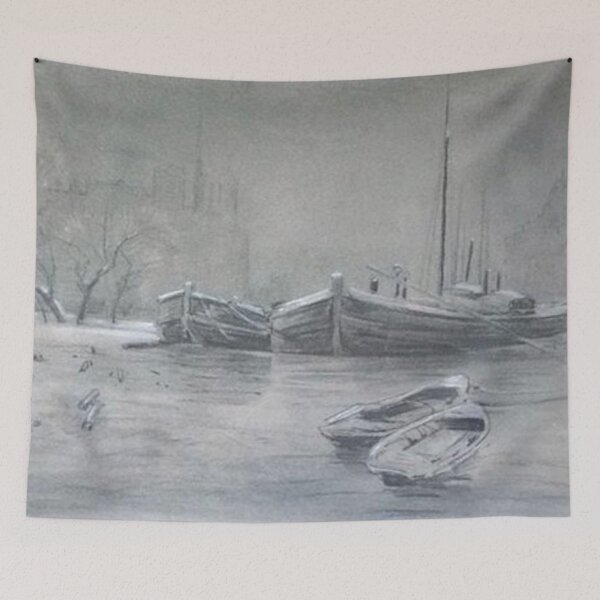 Item preview, Paris, Port des Orfèvres, l'hiver, avec la Seine gelée designed and sold by SharonTheFirst.