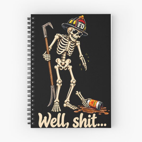 Item preview, Well Sh*t Firefighter Skeleton Humor Design designed and sold by VGAfanatic.