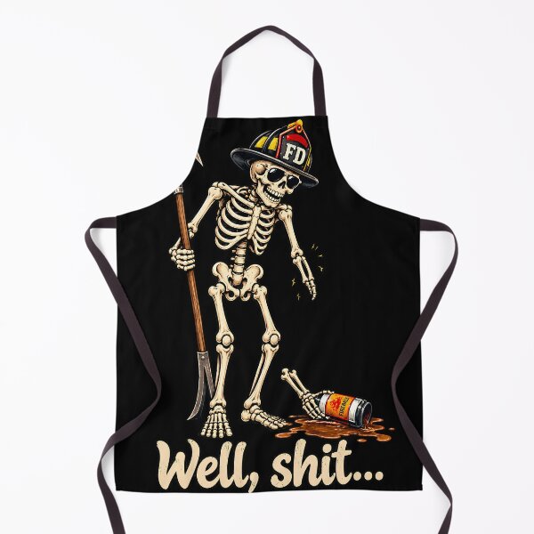 Item preview, Well Sh*t Firefighter Skeleton Humor Design designed and sold by VGAfanatic.