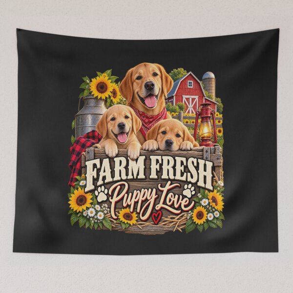 Item preview, Farm Fresh Puppy Love Design designed and sold by PawPlanetPro.