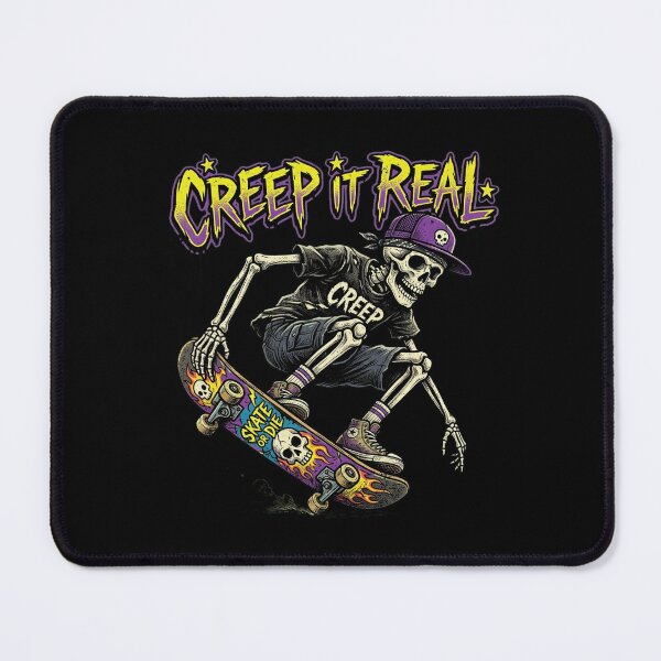 Item preview, Creep It Real - 90s Retro Skateboarding Skeleton designed and sold by AOG-DESIGNS.