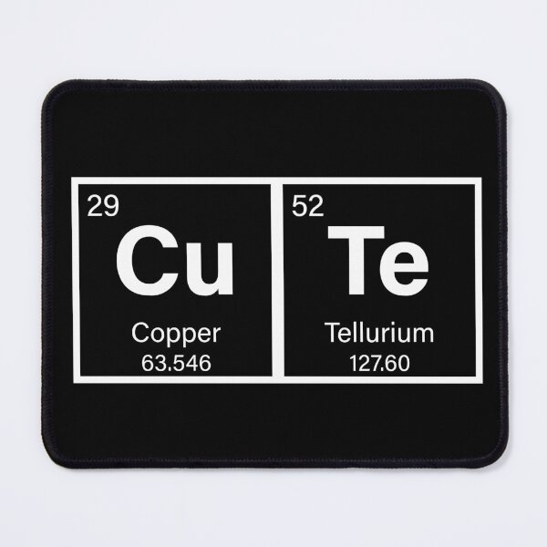 Item preview, CUTE copper tellurium elements periodic table chemistry in white designed and sold by Safa Reda.