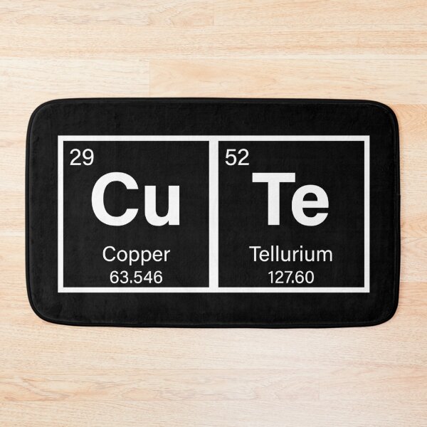 Item preview, CUTE copper tellurium elements periodic table chemistry in white designed and sold by Safa  Reda.