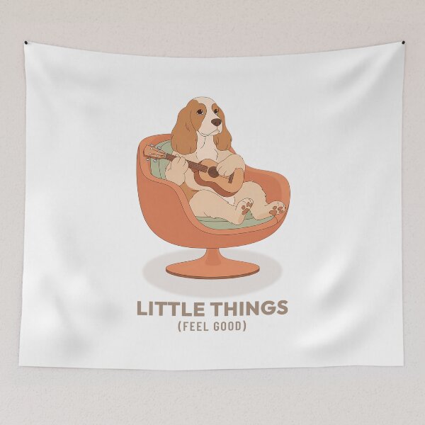 Item preview, Cozy Cocker Spaniel Playing Ukulele Vintage Aesthetic designed and sold by COZY VINTAGE animal.