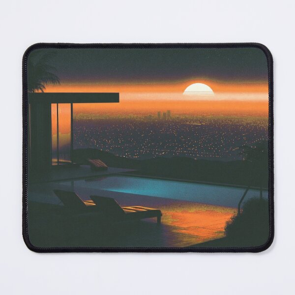 Item preview, Synthwave Pool Night Coral designed and sold by Club Hex.